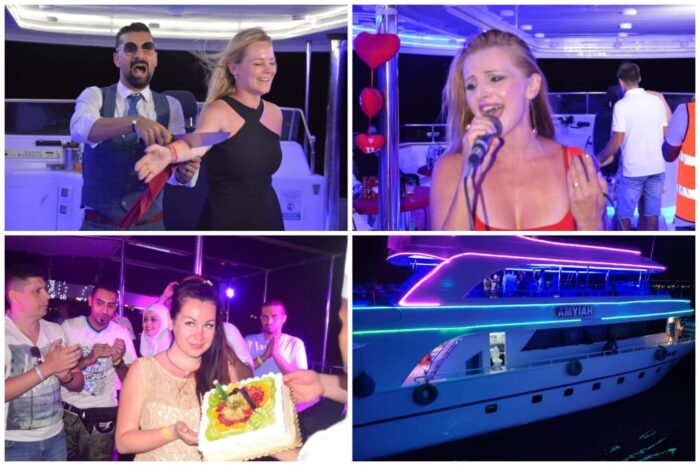 Romantic dinner on a yacht (fantasy)