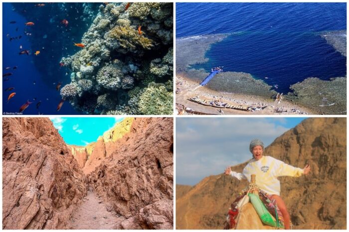 Blue hole and the city of Dahab