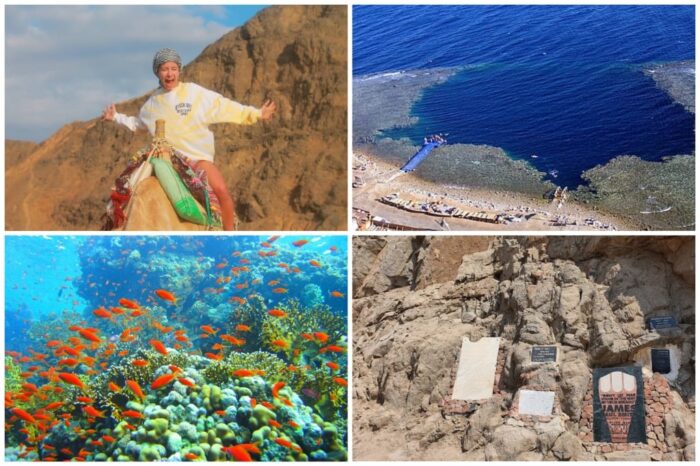 Blue hole and the city of Dahab individually